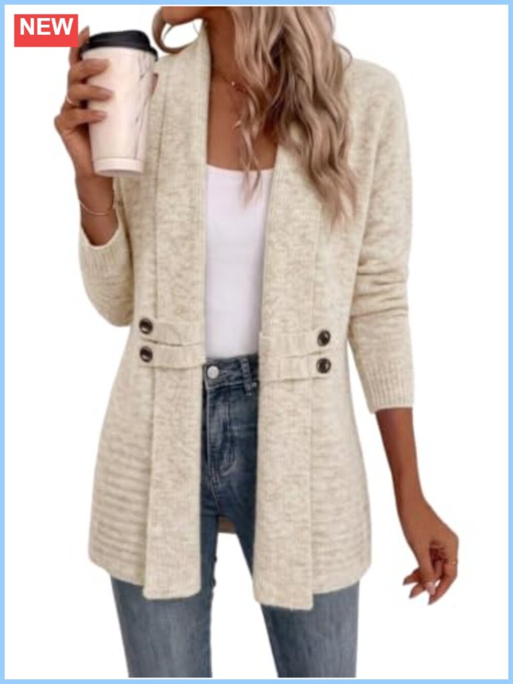 Long Open Front Cardigan Sweater Coatigan Long Sleeve Lapel Collar Women Knit